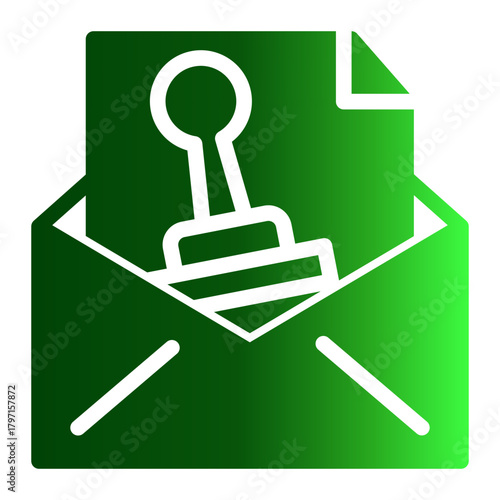 Legal Document Correspondence icon from the Notary icon collection (Glyph Gradient Style)