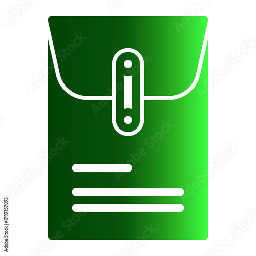 Confidential Archive Dossier icon from the Notary icon collection (Glyph Gradient Style)