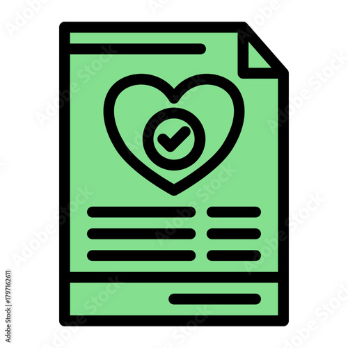 Wedding Certification Document icon from the Notary icon collection (Glyph Color Lineal Style)