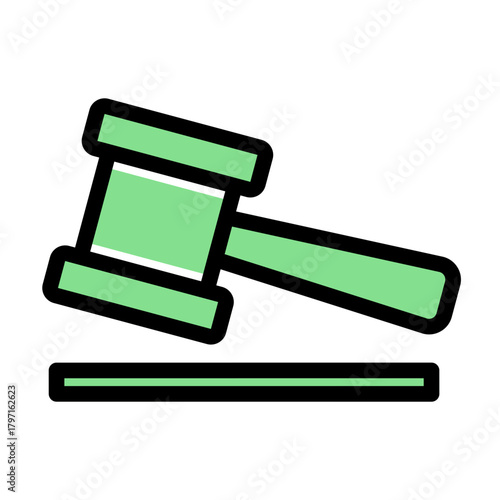 Legal Verdict Judgment icon from the Notary icon collection (Glyph Color Lineal Style)