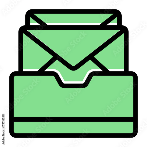Document Archive Dossier System icon from the Notary icon collection (Glyph Color Lineal Style)