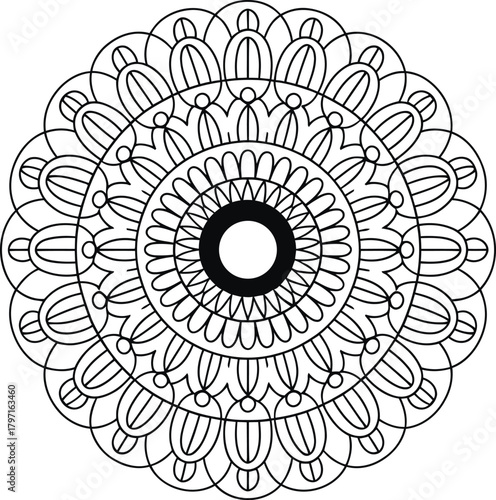 A mesmerizing mandala with intricate patterns