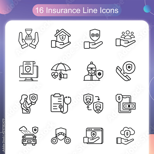 Insurance Line Style Set 5