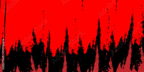Red And Black Grunge Splatter Split Background.