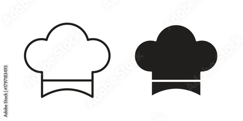Chef hat icon designs collection for mobile, ui, web.