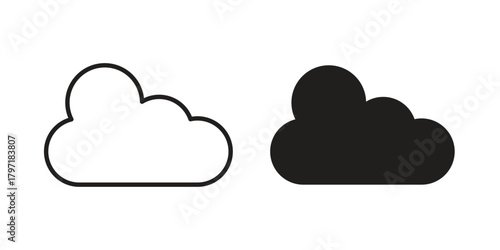 Cloud icon designs collection for mobile, ui, web.