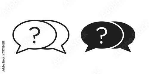 Comment question icon designs collection for mobile, ui, web.