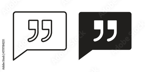 Comment quote icon designs collection for mobile, ui, web.