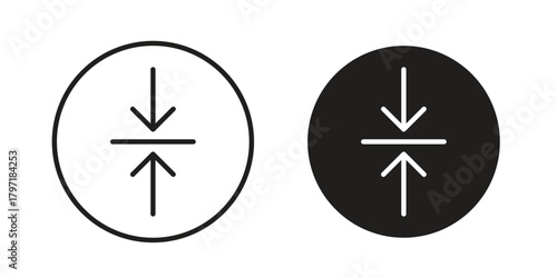 Compress icon designs collection for mobile, ui, web.