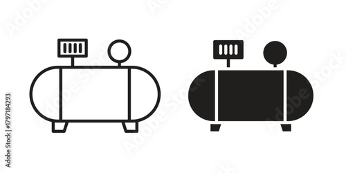 Compressor icon designs collection for mobile, ui, web.