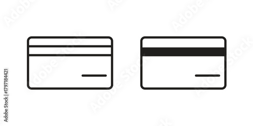 Credit card icon designs collection for mobile, ui, web.