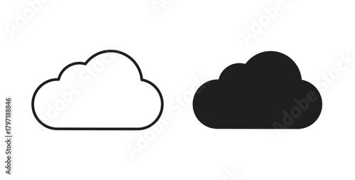 Cloud icon symbol. Vector EPS 10. line and glyph icon