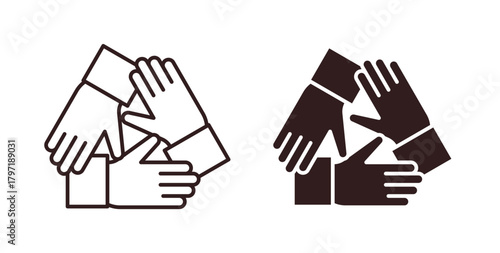 Collaboration icon symbol. Vector EPS 10. line and glyph icon