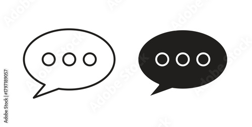 Comments icon symbol. Vector EPS 10. line and glyph icon