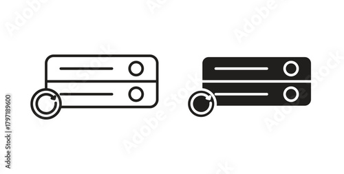 Data backup icon symbol. Vector EPS 10. line and glyph icon