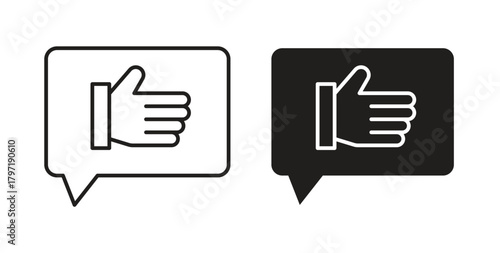 Feedback icon symbol. Vector EPS 10. line and glyph icon