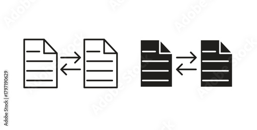 File transfer icon symbol. Vector EPS 10. line and glyph icon