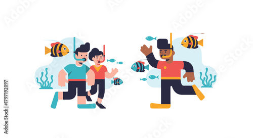 Joyful Snorkeling Adventure: Exploring Aquatic Realms and Underwater Wonders Together