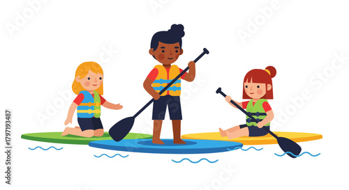 Joyful Paddling Adventure: Exploring Water Sports and Friendly Fun on the Lake