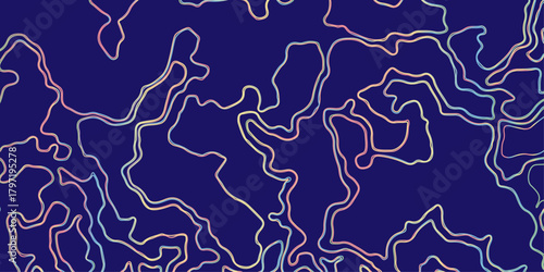 The grey white on black contours vector topography stylized height of the lines.  geographic mountain line map, 