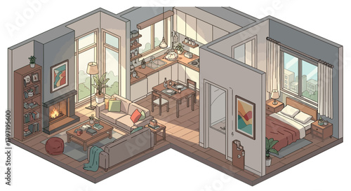 Cozy flat vector illustration home arsitectur