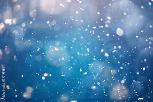 Wallpaper Mural The Bright Blue Snowfall Bokeh Texture Background Overlay Torontodigital.ca