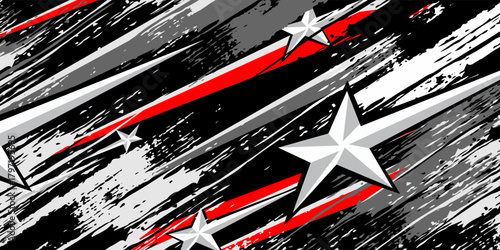 vector racing background design with unique line patterns and bright colors with star and circle effects