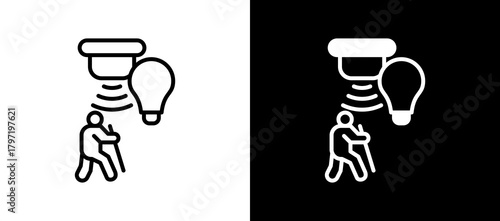 Motion Sensor Lights linemixed icon