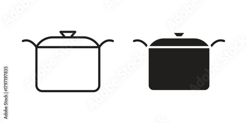 Cooking icon doodle set. editable outline stroke vector eps