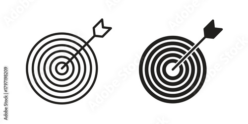 Dart icon doodle set. editable outline stroke vector eps