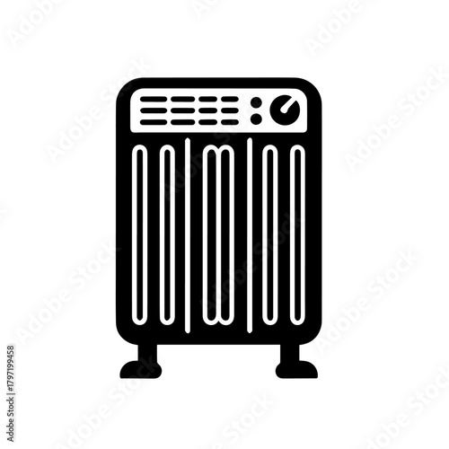 Portable Electric Room Heater Vector Illustration