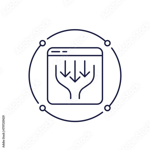 Bottleneck icon in line design