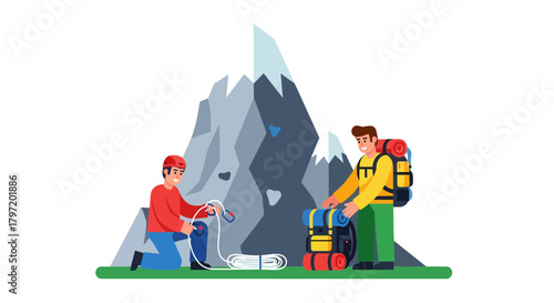 Mountain Climbing Adventure Depicts Courage, Exploration, and Partnership in Nature