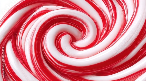 Peppermint swirl isolated on white background