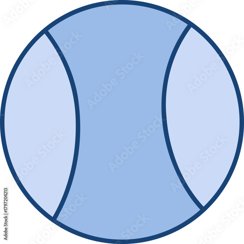 Isolated tennis ball illustration displaying sports equipment for game or recreation