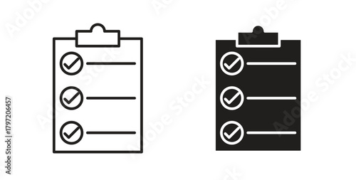 Checklist icon isolated vector Illustration. Vector pictogram for web and app