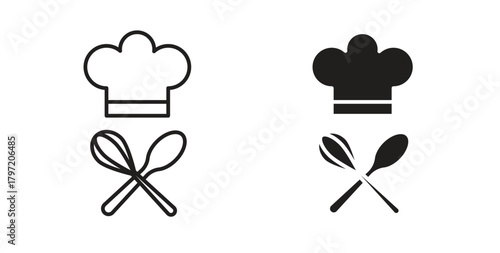 Chef hat icon isolated vector Illustration. Vector pictogram for web and app