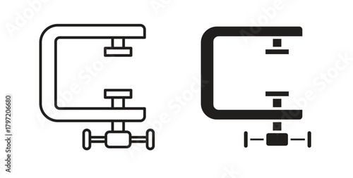 Clamp icon isolated vector Illustration. Vector pictogram for web and app
