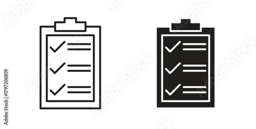 Clipboard icon isolated vector Illustration. Vector pictogram for web and app