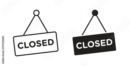 Closed icon isolated vector Illustration. Vector pictogram for web and app