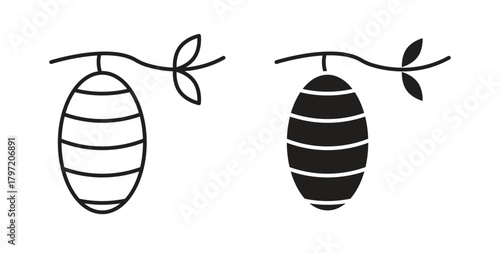 Cocoon icon isolated vector Illustration. Vector pictogram for web and app