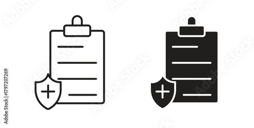 Contract coverage icon isolated vector Illustration. Vector pictogram for web and app