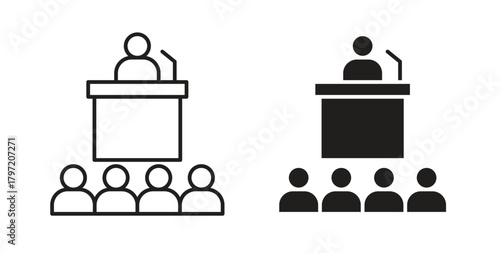 Convention icon isolated vector Illustration. Vector pictogram for web and app