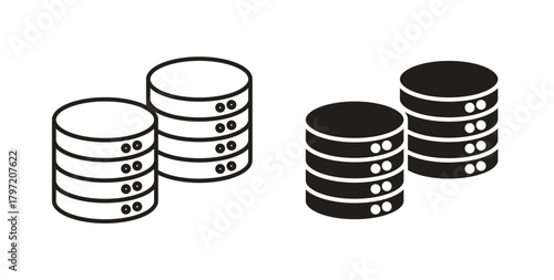 Database icon isolated vector Illustration. Vector pictogram for web and app