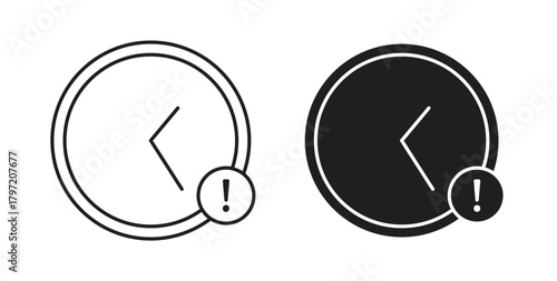 Delay icon isolated vector Illustration. Vector pictogram for web and app