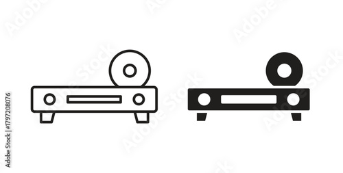 Dvd player icon isolated vector Illustration. Vector pictogram for web and app
