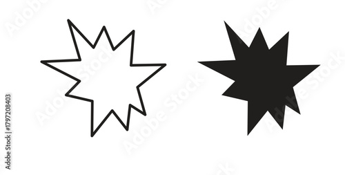 Explosion icon isolated vector Illustration. Vector pictogram for web and app