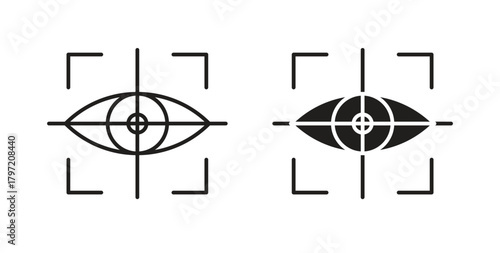 Eye tracking icon isolated vector Illustration. Vector pictogram for web and app