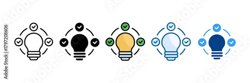 Consistent Innovation Icon Set Multiple Style Collection
