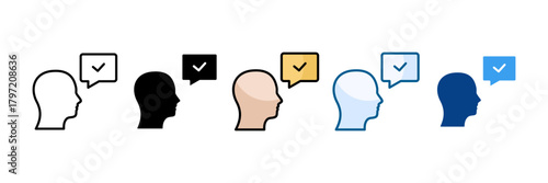 Reliable Communication Icon Set Multiple Style Collection